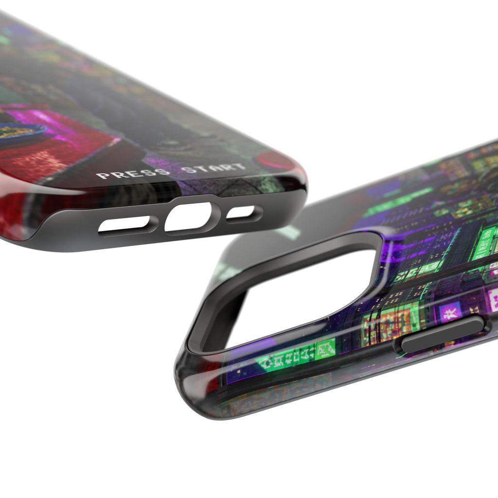Press Start Cyberpunk Arcade Phone Case