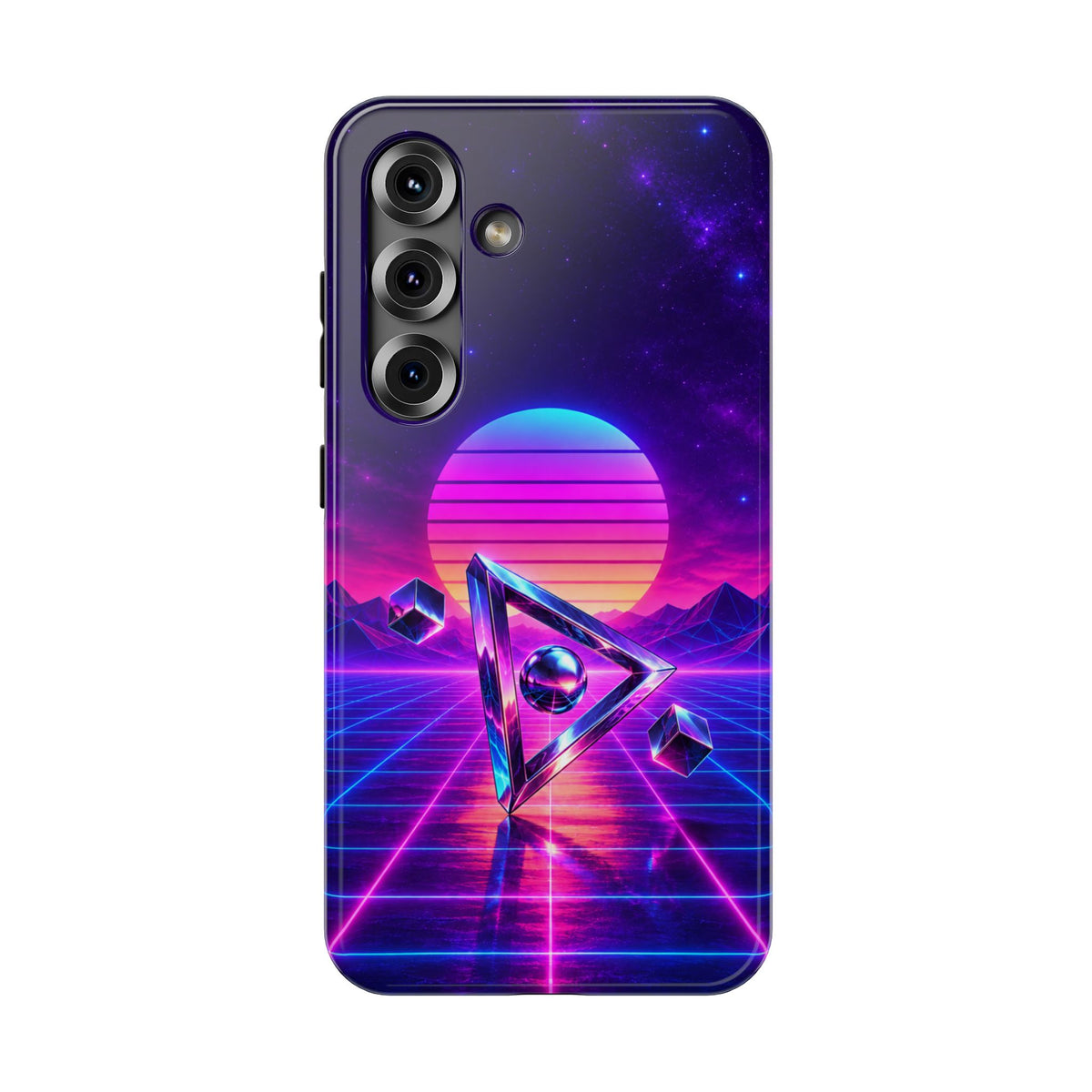 Retro Synthwave Impact-Resistant Phone Case