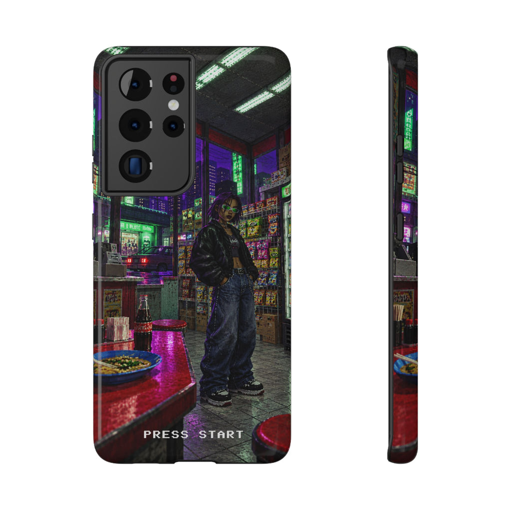 Press Start Cyberpunk Arcade Phone Case