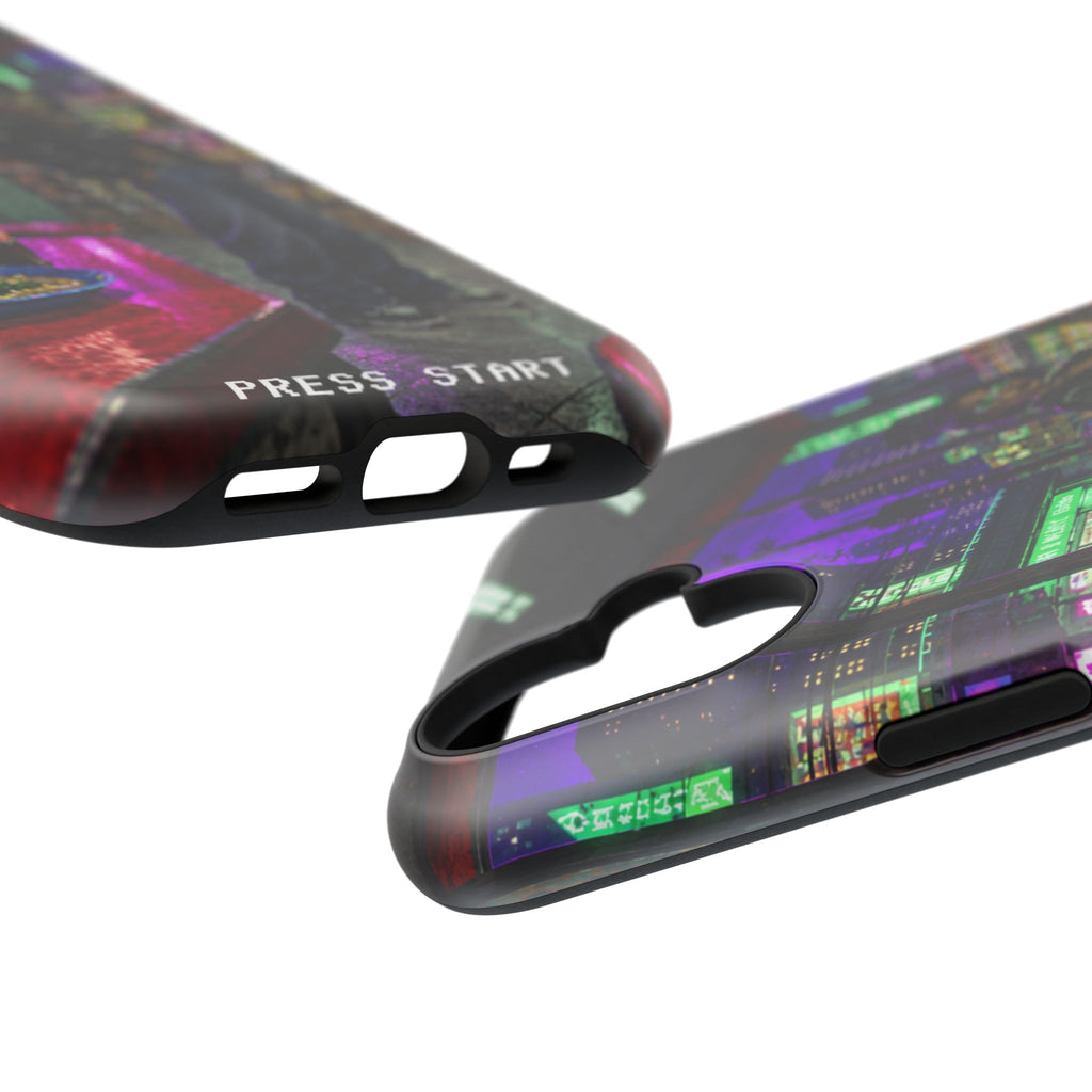 Press Start Cyberpunk Arcade Phone Case