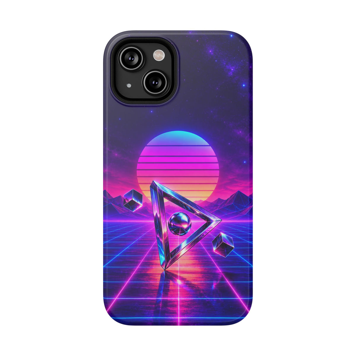 Retro Synthwave Impact-Resistant Phone Case