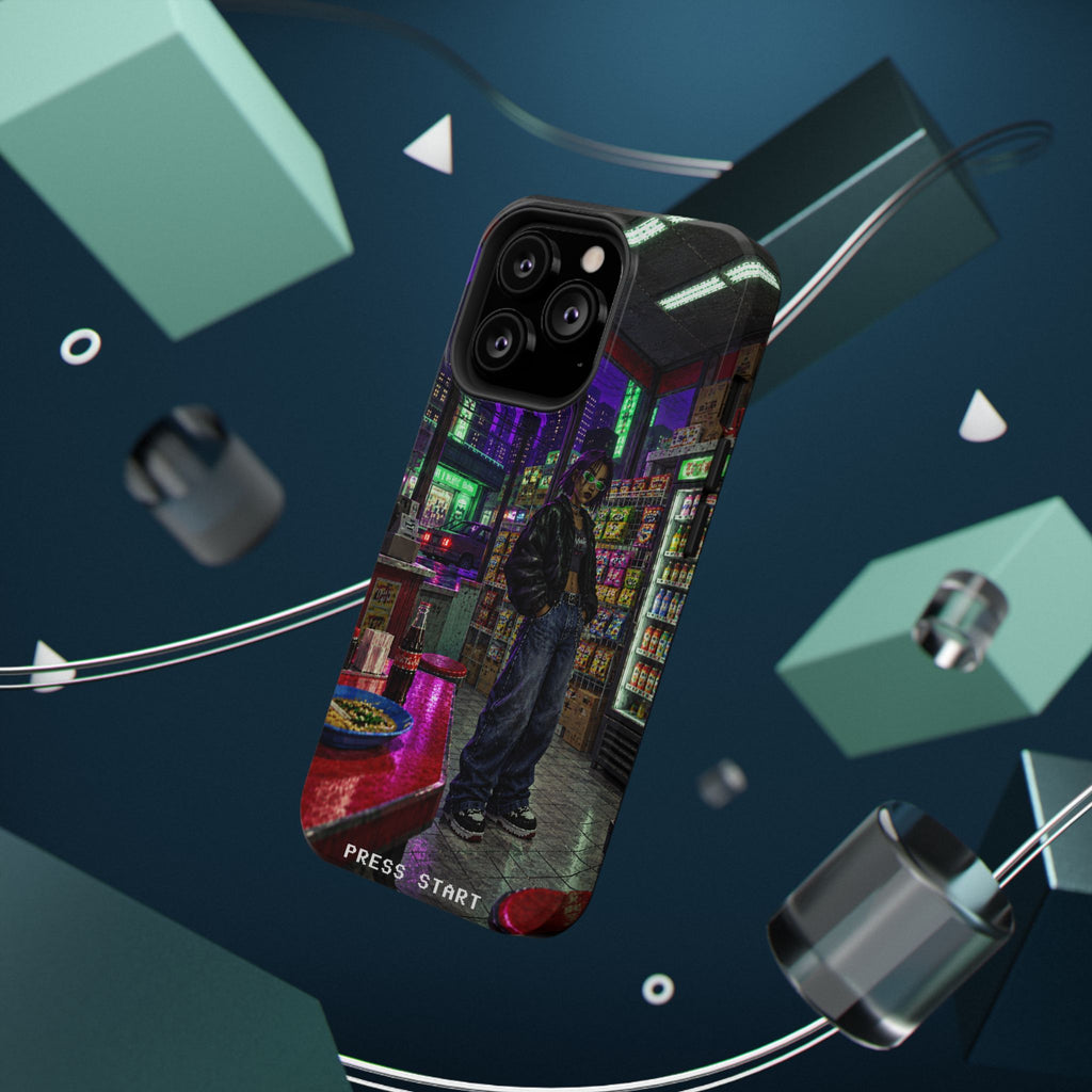 Press Start Cyberpunk Arcade Phone Case