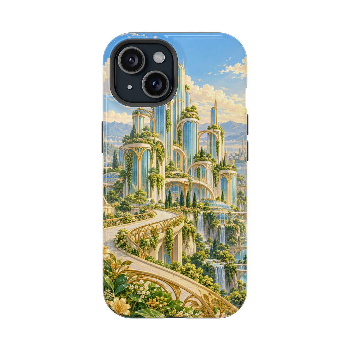 Impact-Resistant Phone Case – Enchanted Sky City Fantasy Architecture