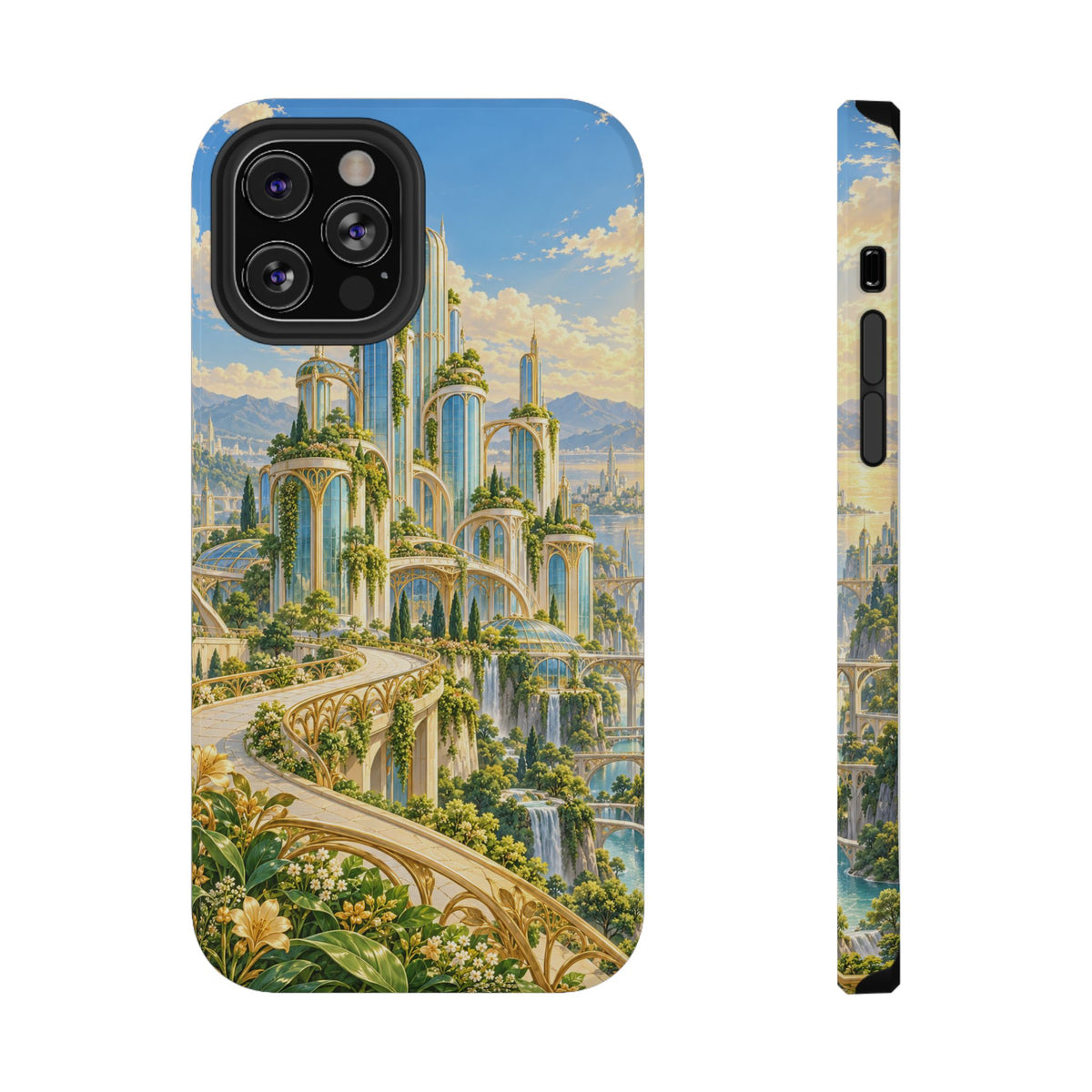 Impact-Resistant Phone Case – Enchanted Sky City Fantasy Architecture