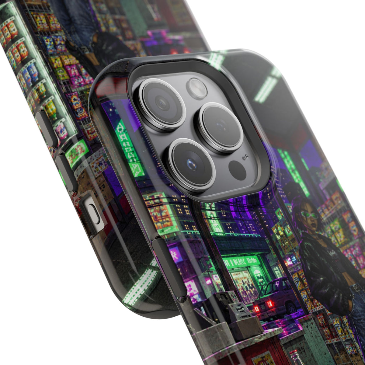 Press Start Cyberpunk Arcade Phone Case