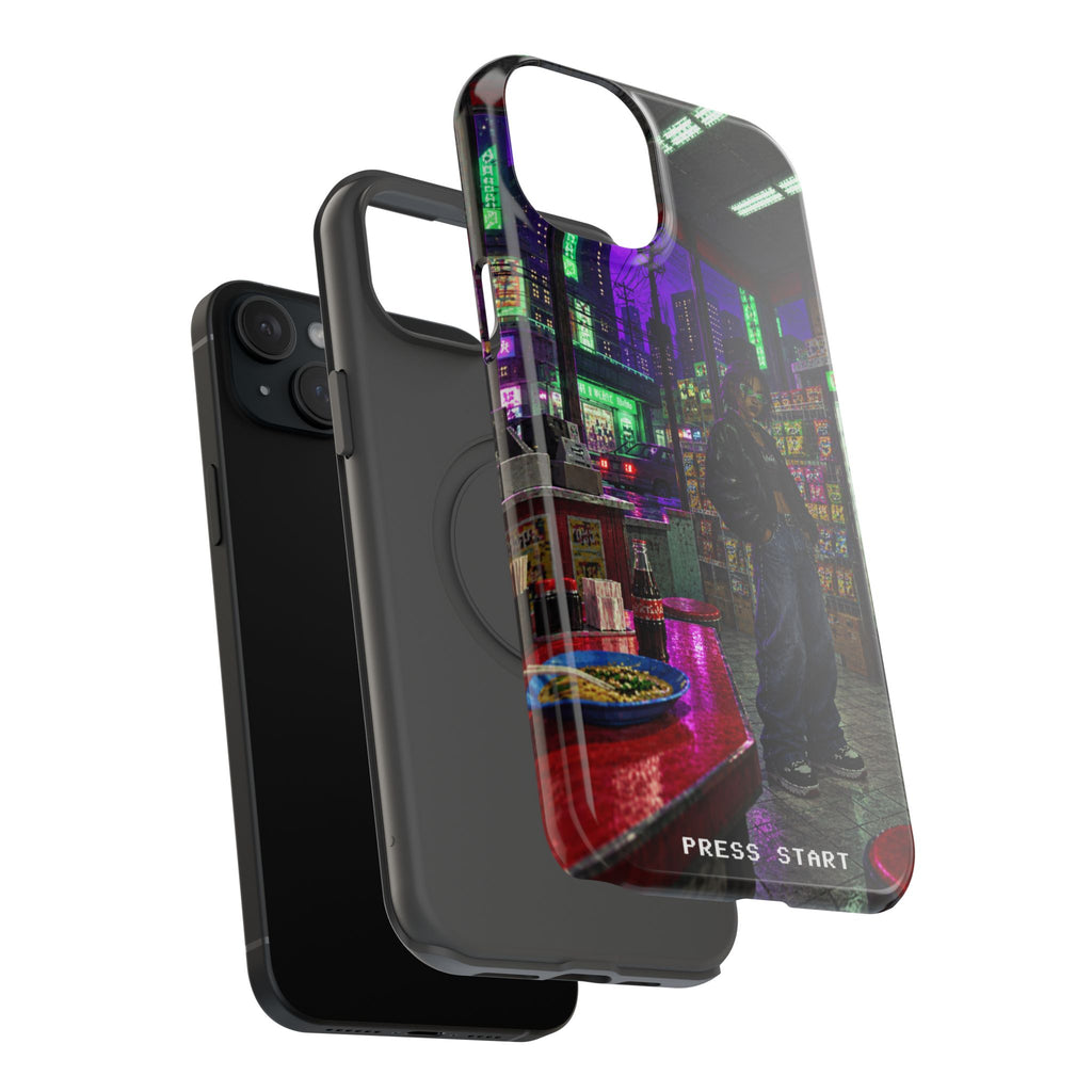 Press Start Cyberpunk Arcade Phone Case