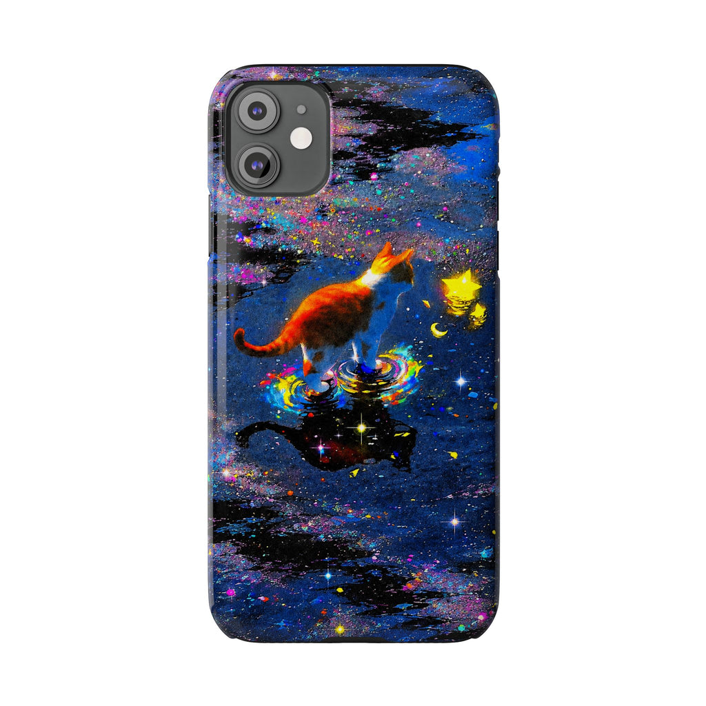 Cosmic Cat Slim Phone Case