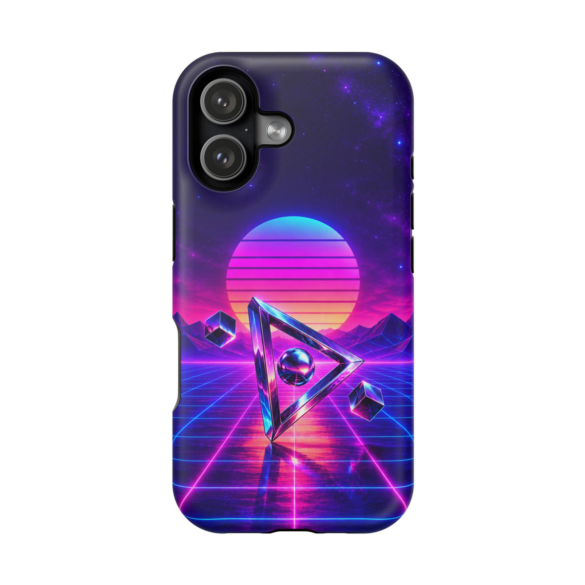 Retro Synthwave Impact-Resistant Phone Case