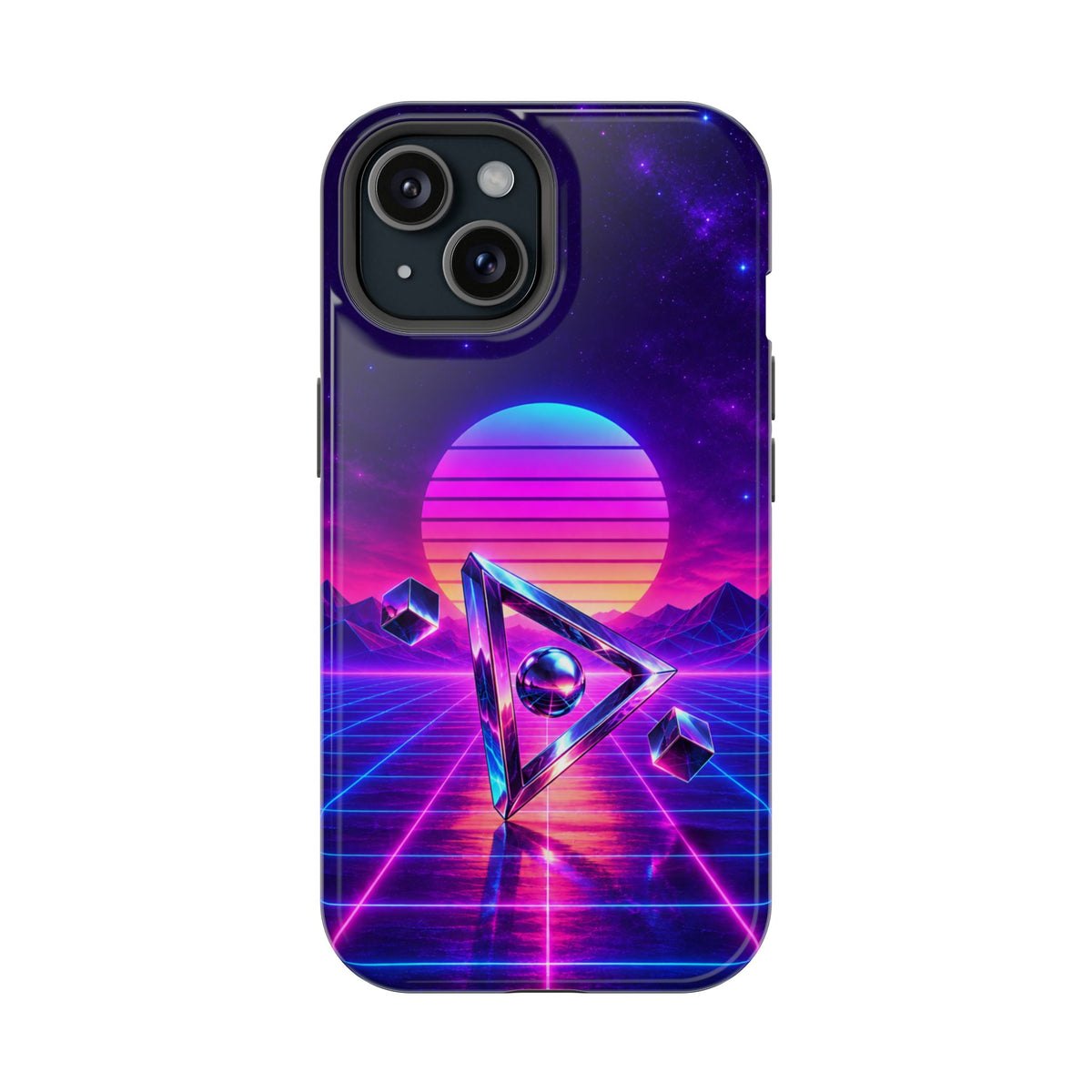 Retro Synthwave Impact-Resistant Phone Case