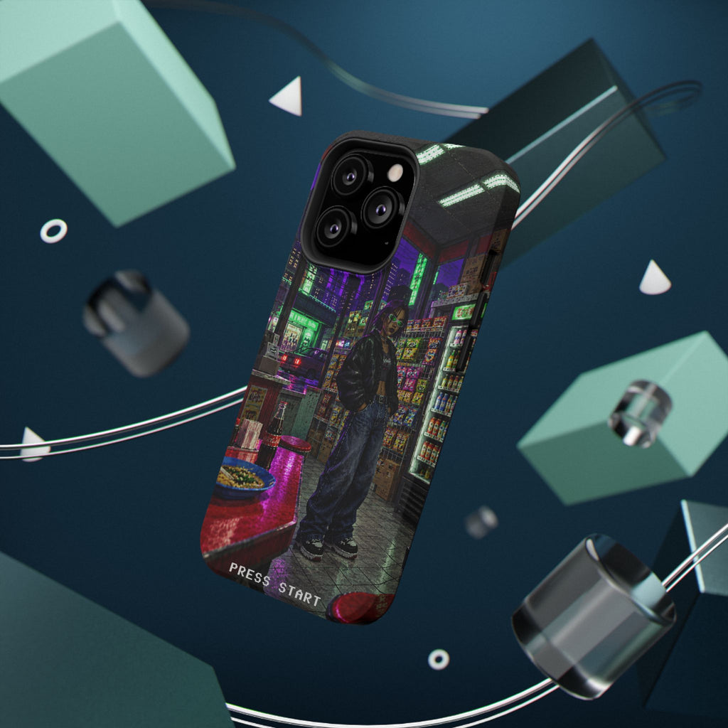 Press Start Cyberpunk Arcade Phone Case