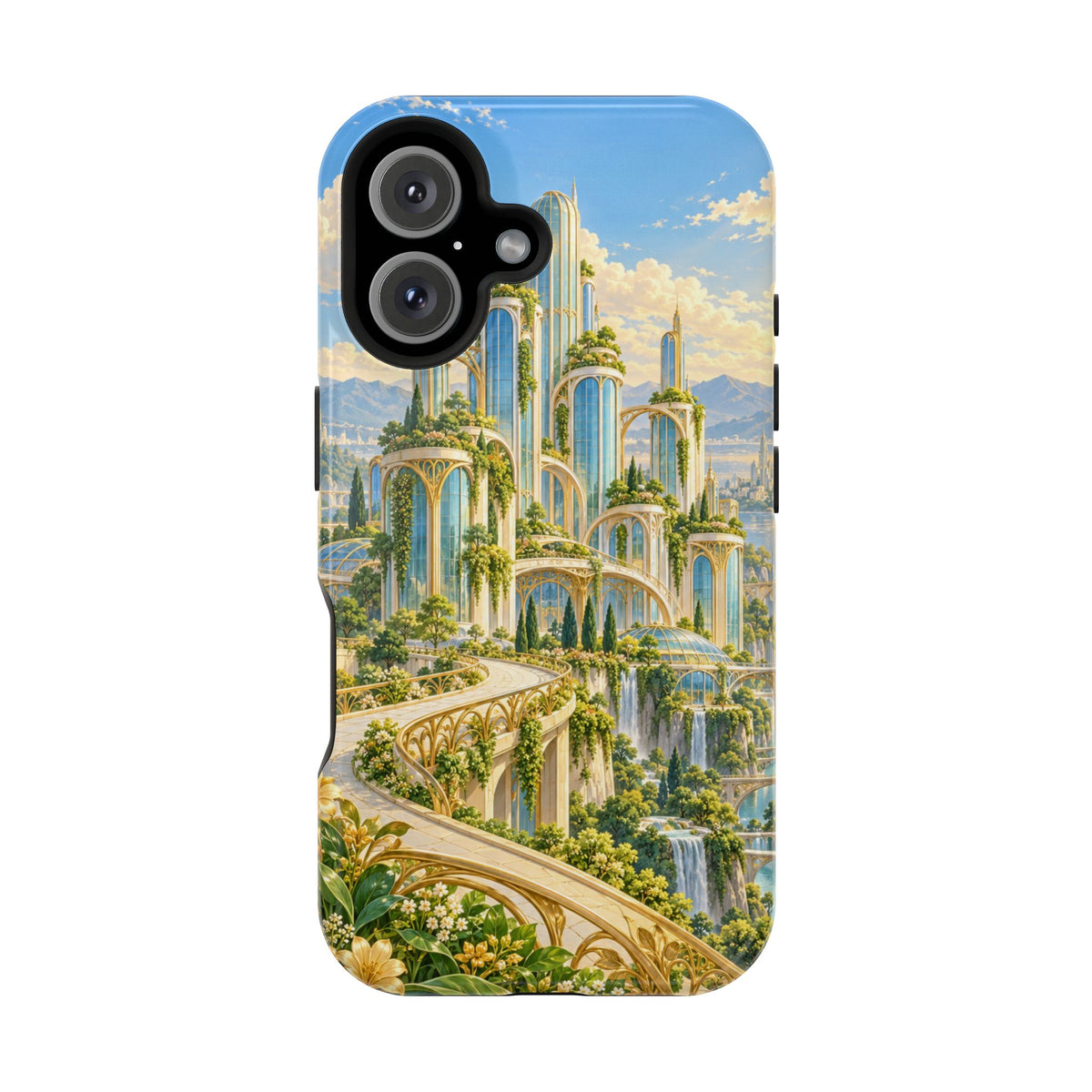 Impact-Resistant Phone Case – Enchanted Sky City Fantasy Architecture