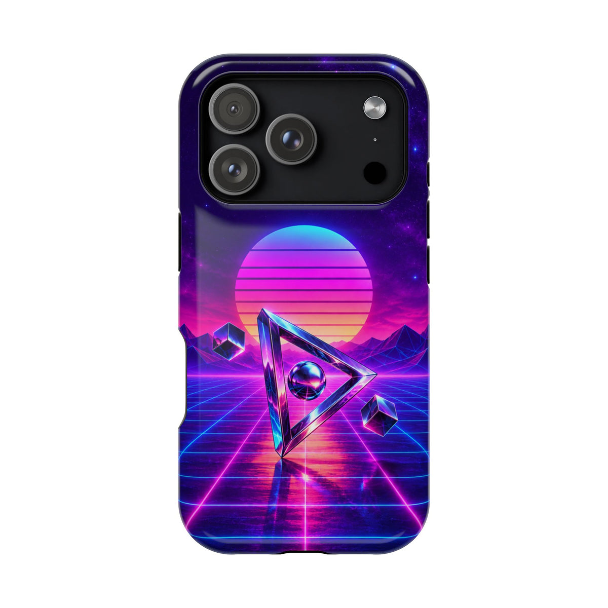 Retro Synthwave Impact-Resistant Phone Case