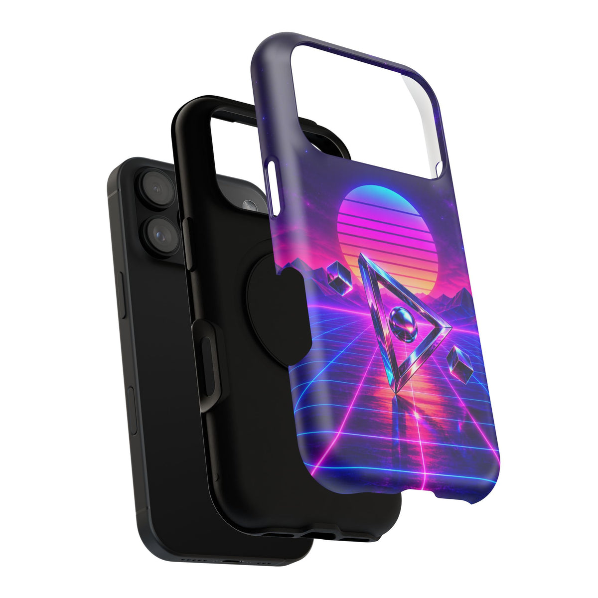 Retro Synthwave Impact-Resistant Phone Case