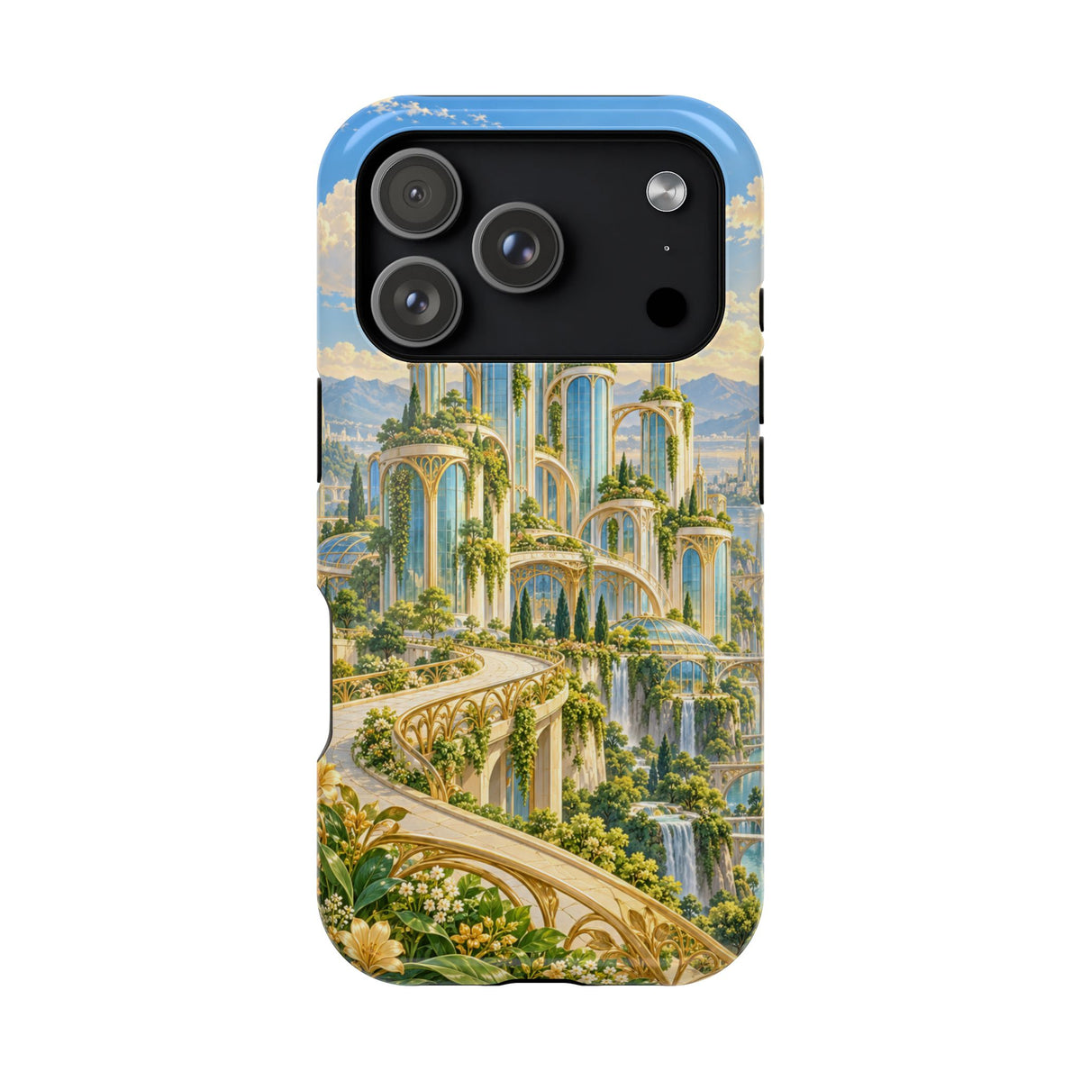 Impact-Resistant Phone Case – Enchanted Sky City Fantasy Architecture