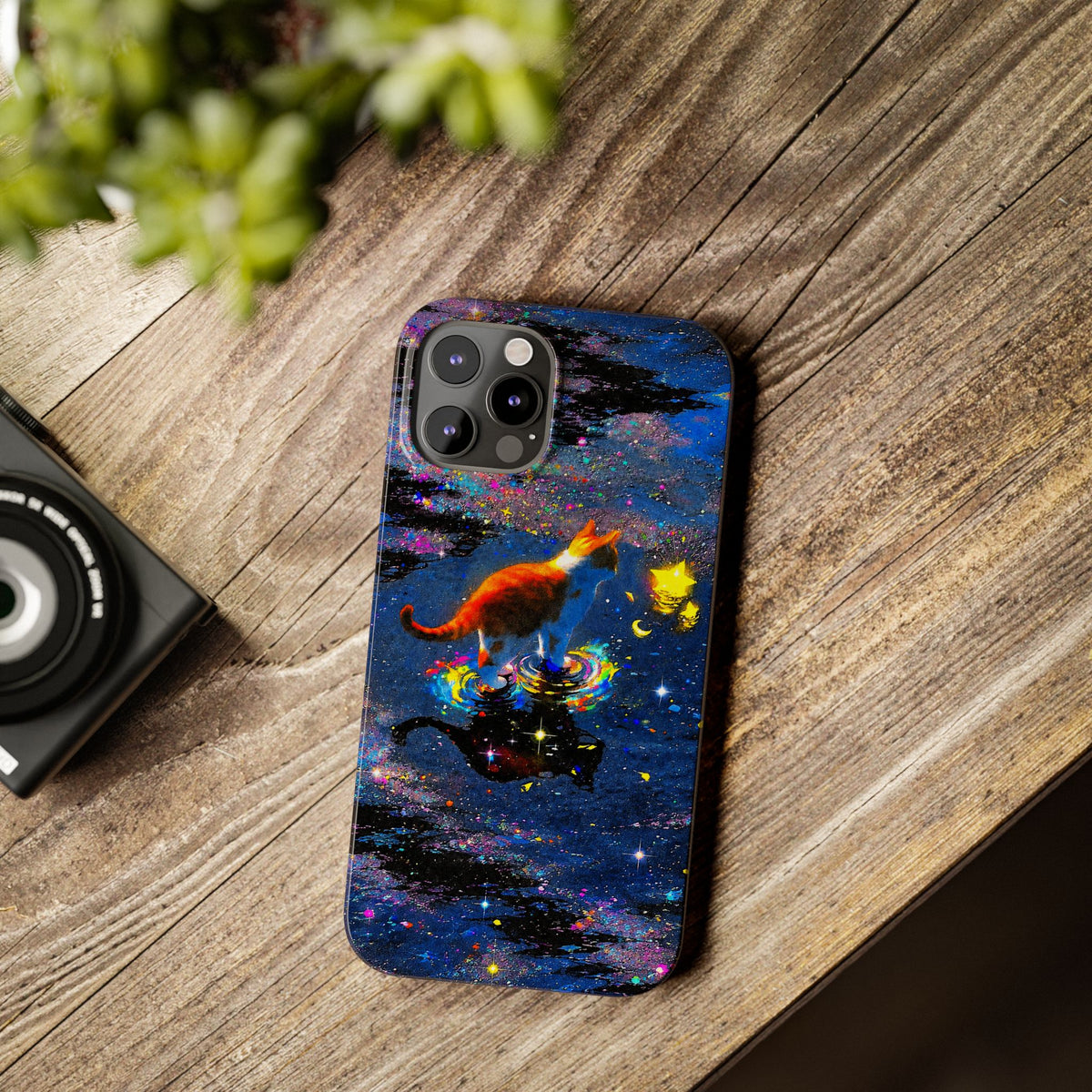 Cosmic Cat Slim Phone Case