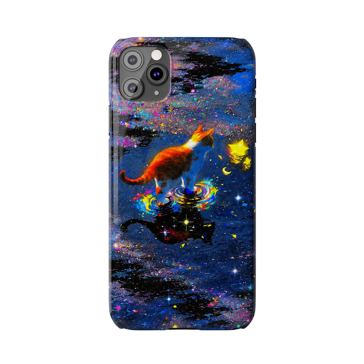 Cosmic Cat Slim Phone Case