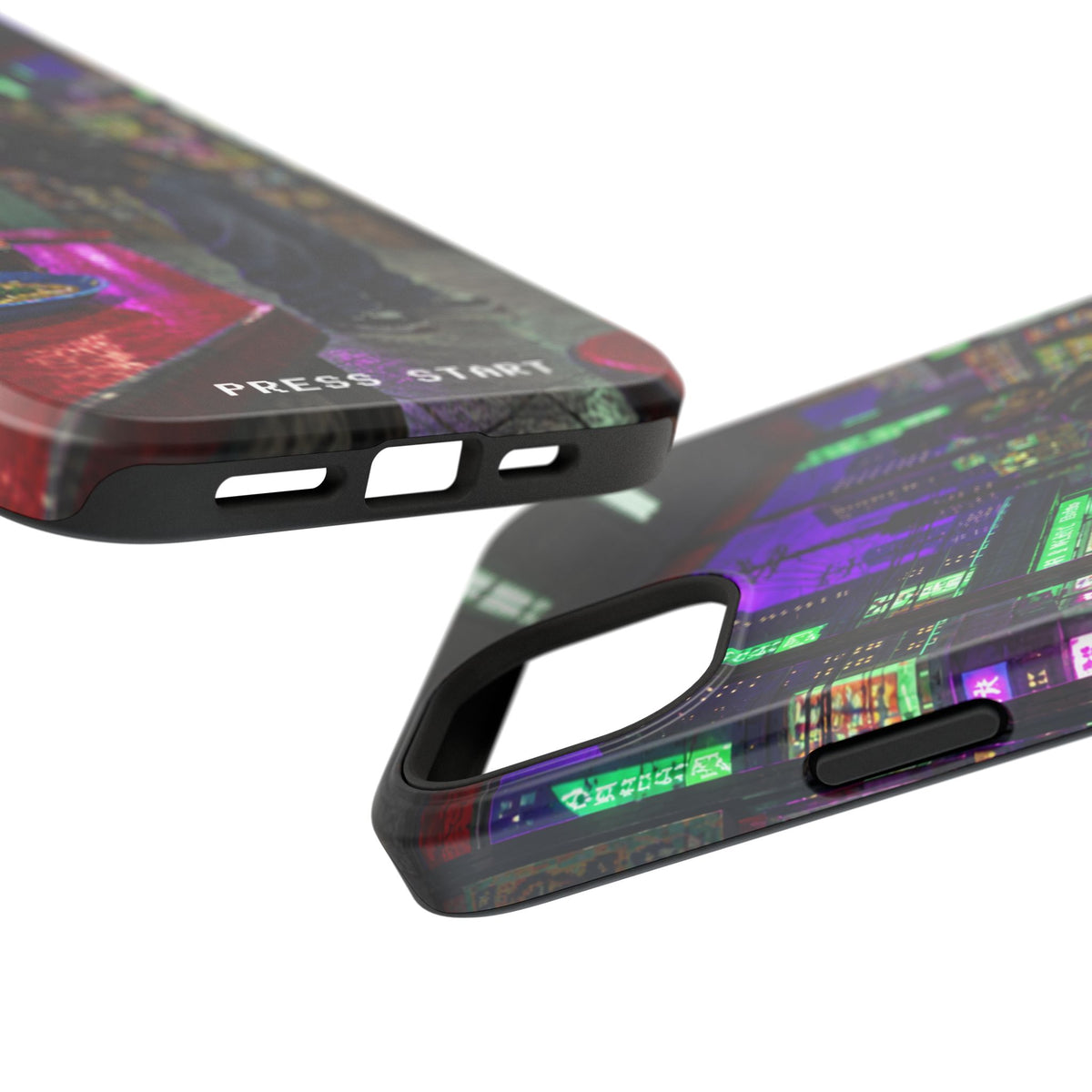 Press Start Cyberpunk Arcade Phone Case