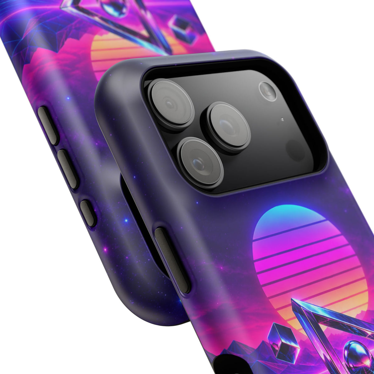 Retro Synthwave Impact-Resistant Phone Case
