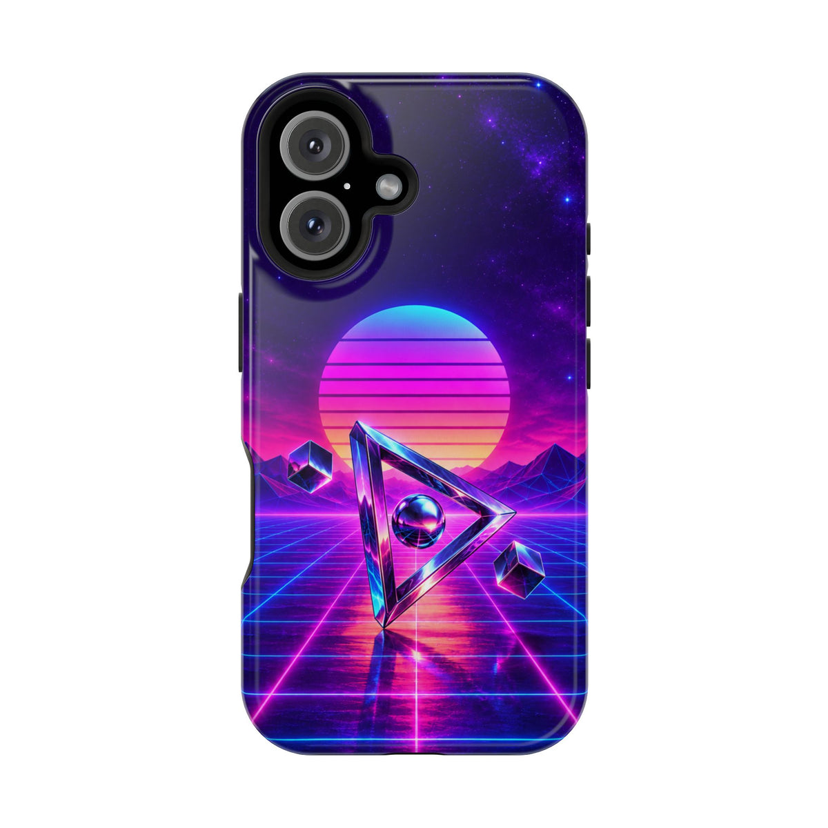 Retro Synthwave Impact-Resistant Phone Case