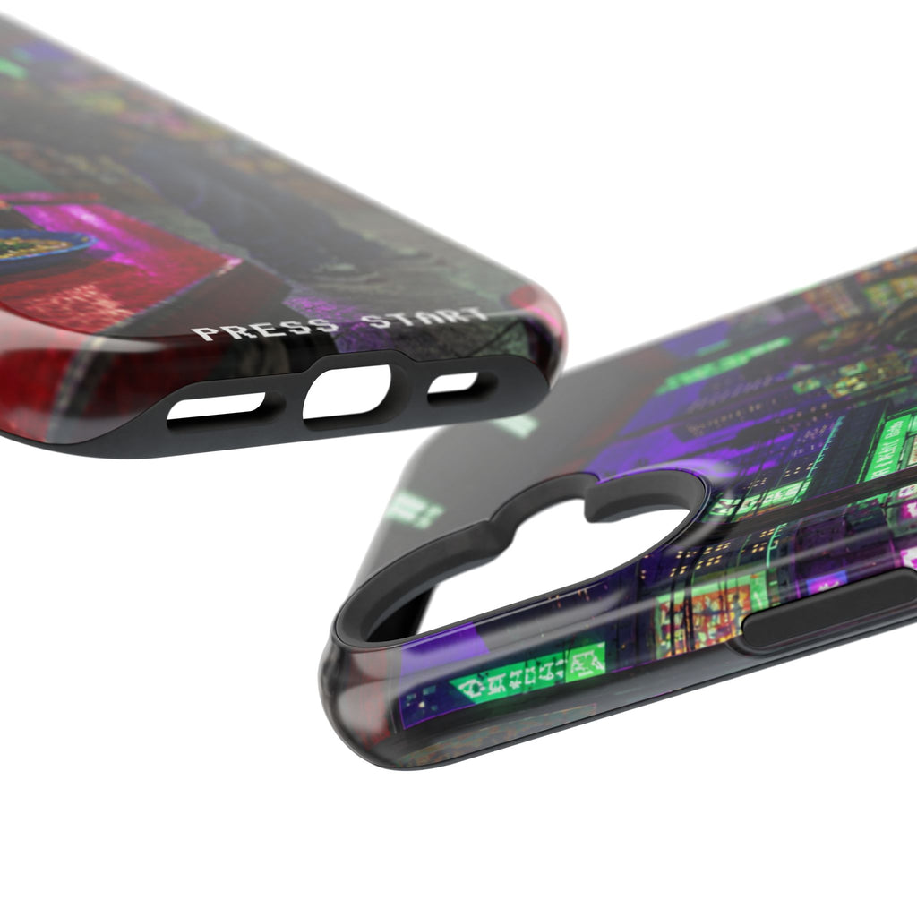 Press Start Cyberpunk Arcade Phone Case