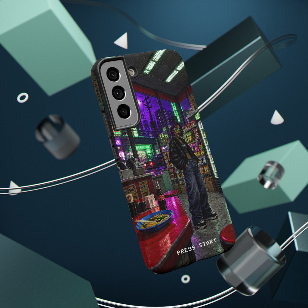 Press Start Cyberpunk Arcade Phone Case