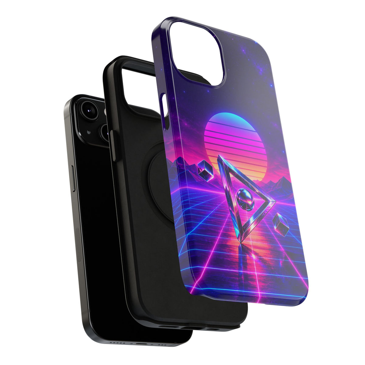 Retro Synthwave Impact-Resistant Phone Case